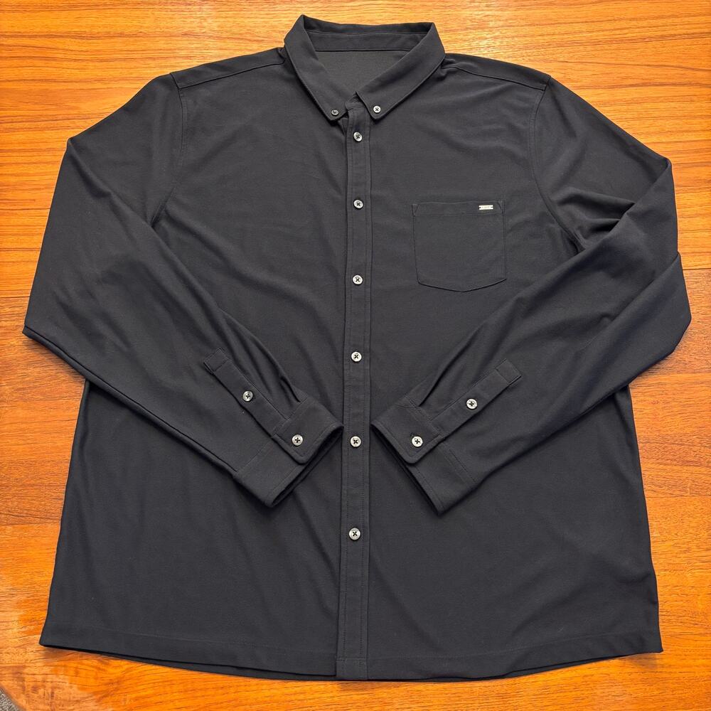 Vuori Men's Black Long Sleeve Button Down Shirt Size XXL